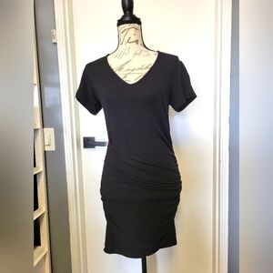 Monrow Revolve‎ Super Soft Little Black Dress Mini Bodycon Size Large LIKE NEW